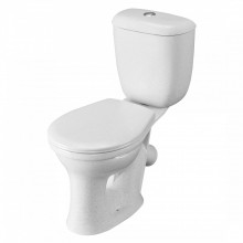 Унитаз-компакт Виктория косой выпуск, н/п., кноп. арматурой и сиденьем полипропилен, крап на белом S