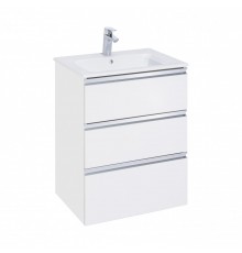 GAP Тумба под раковину GAP 60, белый глянец, 3 ящ., ROCA
