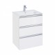GAP Тумба под раковину GAP 60, белый глянец, 3 ящ., ROCA