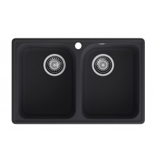 GranFest QUARZ (ECO-15) Мойка 2 чаши 740*480 (черный)