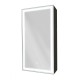 Зеркало-шкаф Mirror Box black Led 350х650 левый