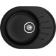GRANFEST Мойка композит RONDO GF-R--580L чаша с крылом 579*445мм черный арт.GF-