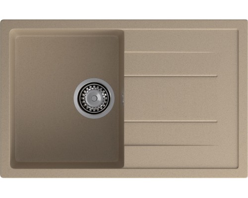 GRANFEST Мойка композит QUADRO GF-Q--780L  чаша с крылом 780*500 мм  песок арт.GF-
