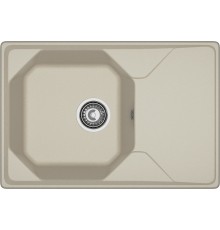 GRANFEST Мойка композит UNIQUE, GF-U-740L, чаш+кр 740*500, топаз