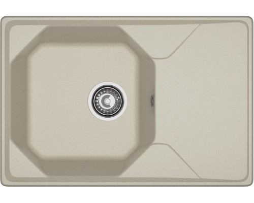 GRANFEST Мойка композит UNIQUE, GF-U-740L, чаш+кр 740*500, топаз