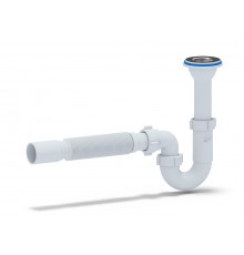 Сифон Ани 1 1/4*32 прямоточный с гибкой трубой 32*40, ANI PLAST