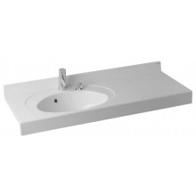 Раковина ОТЕЛЬ 3/1200, левая с навесами и диспенсором