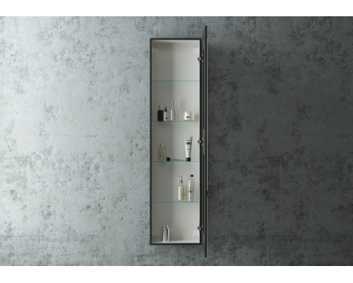 Зеркало-шкаф Mirror Box black Led 400х1600