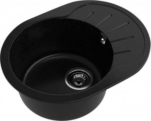 GRANFEST Мойка композит RONDO GF-R--580L чаша с крылом 579*445мм черный арт.GF- GRANFEST Мойка композит RONDO GF-R--580L чаша с крылом 579*445мм черный арт.GF-