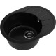 GRANFEST Мойка композит RONDO GF-R--580L чаша с крылом 579*445мм черный арт.GF-