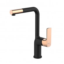 Ursus Смеситель для кухни, выс.пов.излив 175мм, р/ОД, черный/золото, LM, LM7205BLR