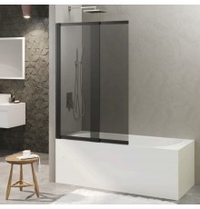Душевая шторка RIVER S Slider Black 980 тонированное стекло, BERGES