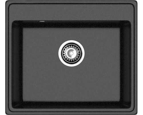 GRANFEST Мойка композит VERTEX, GF-V-580, чаша 580*500, черный