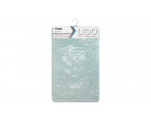 Коврик для ванной Fixsen Lido 1-ый FX-3002T, бирюзовый, 50х80см 