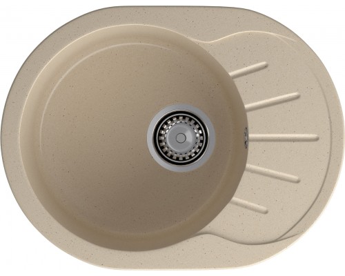 GRANFEST Мойка композит RONDO GF-R--580L  чаша с крылом 579*445мм, кашемир