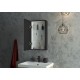 Зеркало-шкаф Mirror Box black Led 350х650 левый