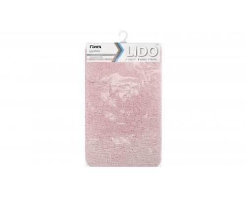 Коврик для ванной Fixsen Lido 1-ый FX-3002B, розовый, 50х80см 