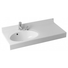 Раковина ОТЕЛЬ 3/1000, левая с навесами и диспенсором