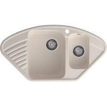 GranFest QUARZ (ECO-14) Мойка угл.1,5 чаш. 930*500 (белый)