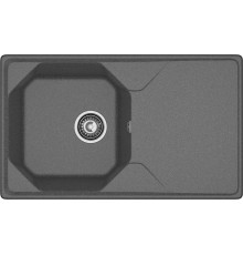 GRANFEST Мойка композит UNIQUE, GF-U-840L, чаш+кр 840*500, графит