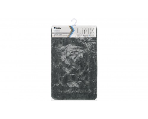 Коврик для ванной Fixsen Link 1-ый FX-5002V, графит, 50х80 см.