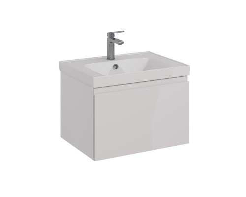 Тумба Lemark VEON MINI 60 см под 1 раковину, подвесная,1 ящик, цвет корпуса, фасада: Белый глянец Тумба Lemark VEON MINI 60 см под 1 раковину, подвесная,1 ящик, цвет корпуса, фасада: Белый глянец