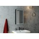 Зеркало-шкаф Mirror Box black Led 350х650 правый