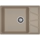 GRANFEST Мойка композит VERTEX, GF-V-680L, чаш+кр 680*500, песочный