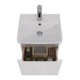Тумба Lemark BUNO MINI 45 см под 1 раковину, подвесная, 1 ящик, цвет планки: Серый, цвет корпуса, фа
