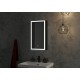Зеркало-шкаф Mirror Box black Led 350х650 левый
