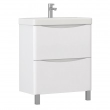 Тумба Glem 70, напольная, 2 ящ., белая (под раковину Glem 70) VIGO