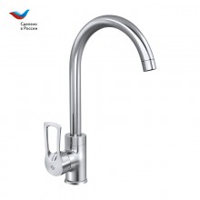 ПРОРАБ Смеситель для мойки с высоким изливом, одноручный, СЛАВЕН, Ц22