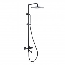 Душевая стойка KALISTO 3R с термостатом, черный матовый, BERGES