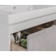 Тумба Lemark COMBI 125 см под 2 раковины, подвесная/напольная,4 ящика, цвет фасада: Бетон, цвет корп