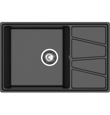 GRANFEST Мойка композит VERTEX, GF-V-780L, чаш+кр 780*500, черный