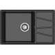 GRANFEST Мойка композит VERTEX, GF-V-780L, чаш+кр 780*500, черный