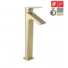 Смеситель высокий для раковины чаши однорычажный URBAN CHIC 211001OC золото брашированное (L)