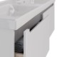 Тумба Lemark BUNO MINI 125 см под 2 раковины, подвесная, 2 ящика, цвет планки: Серый, цвет корпуса,