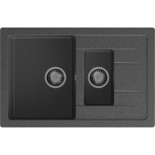 GRANFEST Мойка композит QUADRO GF-Q--775KL 1.5-чаш+крыло 775*500мм графит арт.GF-