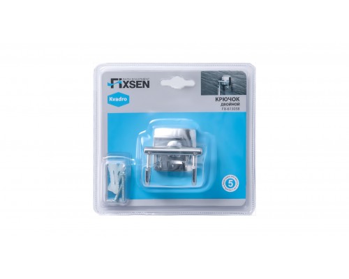 Крючок двойной FIXSEN Kvadro (FX-61305B)