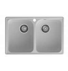GranFest QUARZ (ECO-15) Мойка 2 чаши 740*480 (серый)