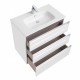 GAP Тумба под раковину GAP 80, белый глянец, 3 ящ., ROCA