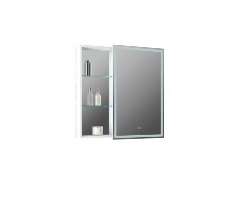 Зеркало-шкаф Aperio LED 800х800 правый с розеткой