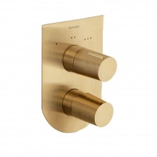 Встраиваемый смеситель для душа TZAR 341503SOC золото брашированное на 3 выхода