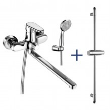  Комплект 2 в 1: POINT Смесители для ванны +  душ. гарнитур, хром, LM, LM0379C