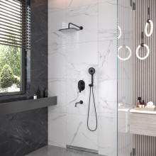 Душевой комплект VENTAS 3O BLACK, черный матовый, BERGES