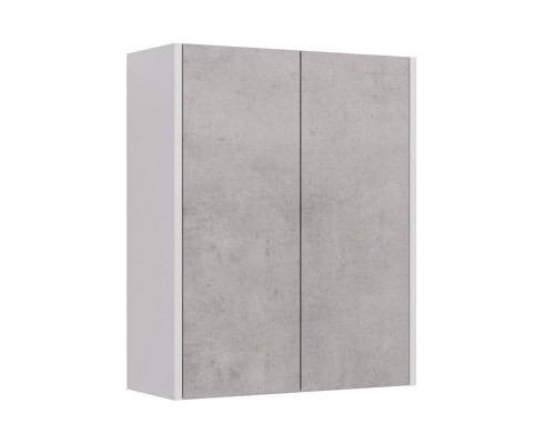 Шкаф Lemark COMBI 60 см подвесной, 2-х дверный, цвет фасада: Бетон, цвет корпуса: Белый глянец Шкаф Lemark COMBI 60 см подвесной, 2-х дверный, цвет фасада: Бетон, цвет корпуса: Белый глянец