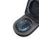 GLAZER BLACK MATT Унитаз подвесной безободковый с сиденьем микролифт,черный, LM, 9612004