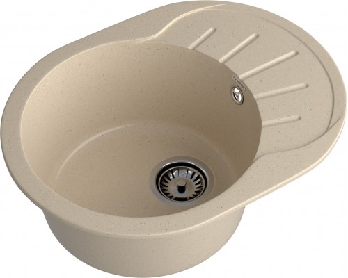 GRANFEST Мойка композит RONDO GF-R--580L  чаша с крылом 579*445мм, кашемир