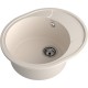 GRANFEST Мойка QUARZ 857L  1-чаша+крыло 570*480мм белый арт.GF-UR-
